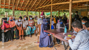 Bangladesh: Rohingya refugees wait to see a doctor at an MSF clinic in the world’s largest refugee camp in Cox’s Bazar district, where around one million people are sheltering after being driven out of neighbouring Myanmar by brutal violence.